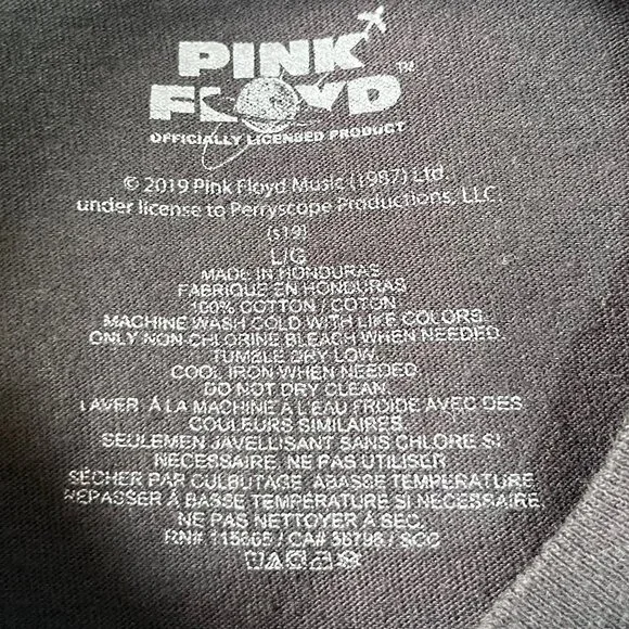 Pink Floyd Graphic T-Shirt Dark Side of the Moon Mens Large Black Licensed Band - Picture 6 of 6